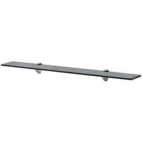 Vidaxl Floating Shelf Glass 80X10 Cm 8 Mm, Black