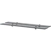 Vidaxl Floating Shelves 2 Pcs Glass 100X10 Cm 8 Mm, Black