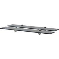 Vidaxl Floating Shelves 2 Pcs Glass 70X10 Cm 8 Mm, Black
