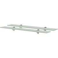 Vidaxl Floating Shelves 2 Pcs Glass 70X20 Cm 8 Mm