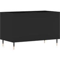 Vidaxl Record Cabinet Black 74.5X38X48 Cm Engineered Wood, Black