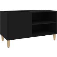 Vidaxl Record Cabinet Black 84.5X38X48 Cm Engineered Wood, Black