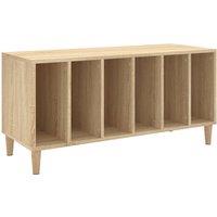 Vidaxl Record Cabinet Sonoma Oak 100X38X48 Cm Engineered Wood, Brown