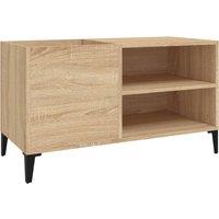 Vidaxl Record Cabinet Sonoma Oak 84.5X38X48 Cm Engineered Wood, Brown