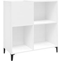 Vidaxl Record Cabinet White 84.5X38X89 Cm Engineered Wood, White