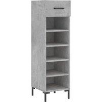 Vidaxl Shoe Cabinet Concrete Grey 30X35X105 Cm Engineered Wood, Grey