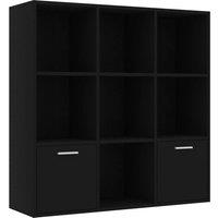 Vidaxl Book Cabinet Black 98X30X98 Cm Engineered Wood, Black