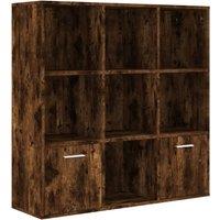 Vidaxl Book Cabinet Smoked Oak 98X30X98 Cm, Brown