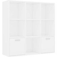 Vidaxl Book Cabinet White 98X30X98 Cm Engineered Wood, White