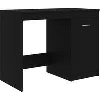 Vidaxl Desk Black 100X50X76 Cm Engineered Wood, Black