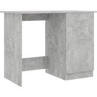 Vidaxl Desk Concrete Grey 100X50X76 Cm Engineered Wood, Grey