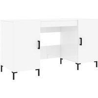 Vidaxl Desk High Gloss White 140X50X75 Cm Engineered Wood, White