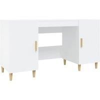 Vidaxl Desk White 140X50X75 Cm Engineered Wood, White