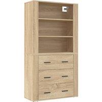 Vidaxl Highboard Sonoma Oak Engineered Wood, Brown