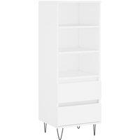 Vidaxl Highboard White 40X36X110 Cm Engineered Wood, White
