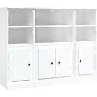 Vidaxl Highboards 3 Pcs White Engineered Wood, White