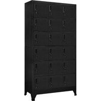 Vidaxl Locker Cabinet Black 90X40X180 Cm Steel, Black