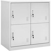 Vidaxl Locker Cabinet Light Grey 90X45X92.5 Cm Steel, Grey