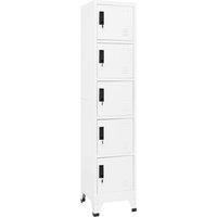 Vidaxl Locker Cabinet White 38X40X180 Cm Steel, White