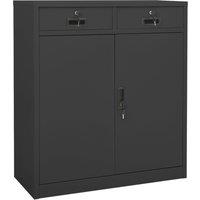 Vidaxl Office Cabinet Anthracite 90X40X102 Cm Steel