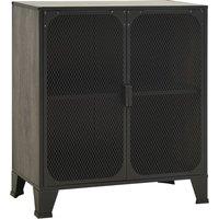Vidaxl Storage Cabinet Grey 72X36X82 Cm Metal And Mdf, Grey