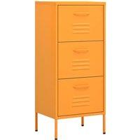 Vidaxl Storage Cabinet Mustard Yellow 42.5X35X101.5 Cm Steel, Yellow