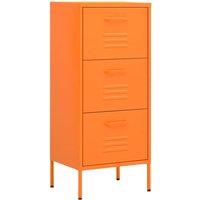 Vidaxl Storage Cabinet Orange 42.5X35X101.5 Cm Steel, Orange