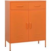 Vidaxl Storage Cabinet Orange 80X35X101.5 Cm Steel, Orange