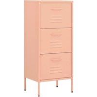 Vidaxl Storage Cabinet Pink 42.5X35X101.5 Cm Steel, Pink