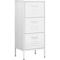 Vidaxl Storage Cabinet White 42.5X35X101.5 Cm Steel, White