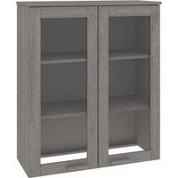 Vidaxl Top For Highboard Hamar Light Grey 85X35X100Cm Solid Wood Pine, Grey