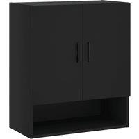 Vidaxl Wall Cabinet Black 60X31X70 Cm Engineered Wood, Black