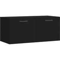 Vidaxl Wall Cabinet Black 80X36.5X35 Cm Engineered Wood, Black