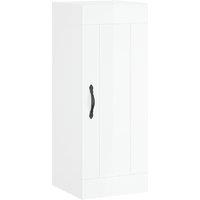 Vidaxl Wall Mounted Cabinet High Gloss White 34.5X34X90 Cm Engineered Wood, White