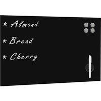 Vidaxl Wall Mounted Magnetic Board Glass 50X30 Cm, Black
