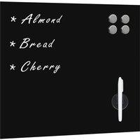 Vidaxl Wall Mounted Magnetic Board Glass 50X50 Cm, Black