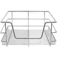 Monster Shop 6 X KUKoo Kitchen Pull Out Storage Baskets 400Mm Wide Cabinet, Silver