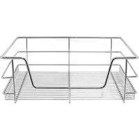 Monster Shop 6 X KUKoo Kitchen Pull Out Storage Baskets 500Mm Wide Cabinet, Silver