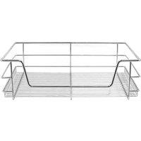 Monster Shop 6 X KUKoo Kitchen Pull Out Storage Baskets 600Mm Wide Cabinet, Silver
