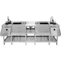 Monster Shop Compact Twin Cocktail Bar Station, Silver