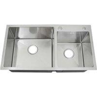 Monster Shop KUKoo Double Stainless Steel Sink, Silver