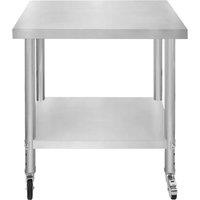 Monster Shop KUKoo Work Table 76Cm X 45Cm X 86Cm, Silver