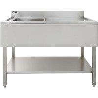 Monster Shop Science Lab Laboratory Sink Stainless Steel Single Bowl 1.0 Right Hand Drainer, Silver