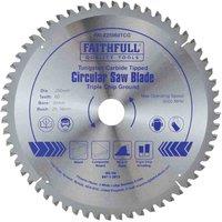 Faithfull Tct Circ Saw Blade 250 X 30 X 60T Tcg, Silver