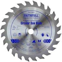 Faithfull Tct Circ Saw Blade 180 X 16 X 24T, Silver