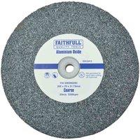 Faithfull Gp Grind Wheel 200Mm X 25Mm Coarse Alox, Grey
