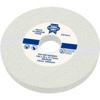Faithfull Gp Grind Wheel 150Mm X 20Mm White Med, Grey