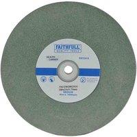 Faithfull Gp Grind Wheel 200Mm X 25Mm Green Grit, Grey