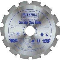 Faithfull Tct Circ Saw Blade 184 X 30 X 14T Nail, Silver
