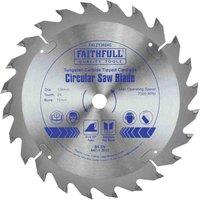 Faithfull Tct Trim Saw Blade 136Mm X 24T X 10Mm, Silver